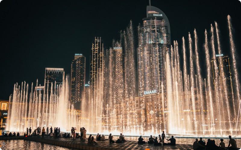dubai mall and dubai fountain